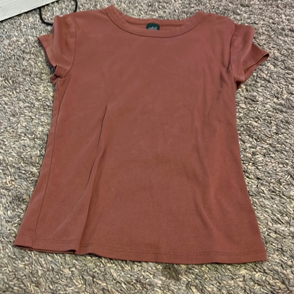 Burnt rose tee